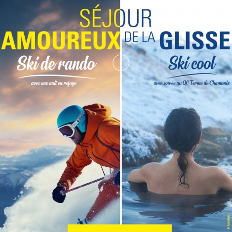 2024 - Séjour Amoureux de la Glisse Ski de randonnée / Ski Cool - CMCAS Pays de Savoie