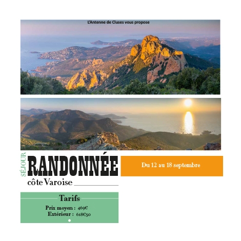 Séjour Randonnée dans le VAR - CMCAS Pays de Savoie