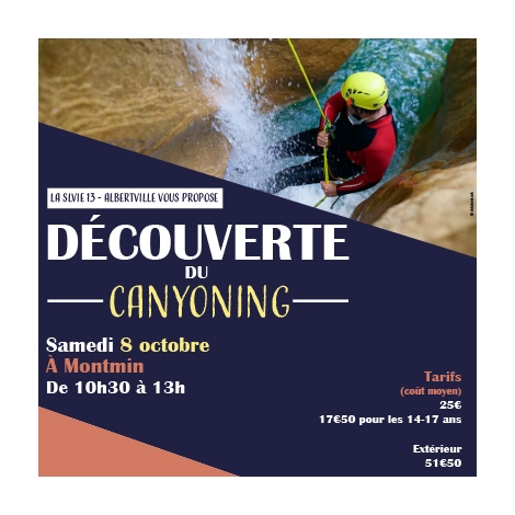 Découverte du canyoning- 8 octobre -CMCAS Pays de Savoie